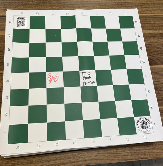 Chess Set Signed by Shawn Martinez & Tunde Onakoya - 60 Hour Chess Marathon